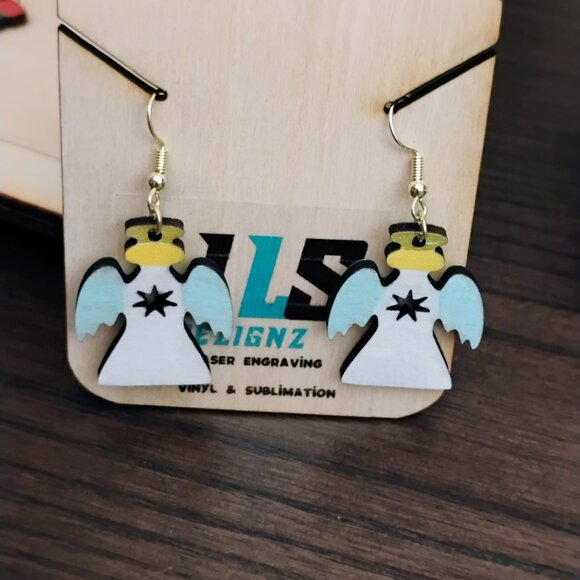 Angel Dangle Earrings - Picture 2 of 4